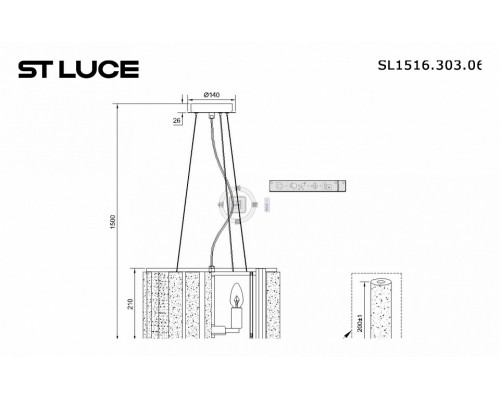 Подвесной светильник ST-Luce Delight SL1516.303.06