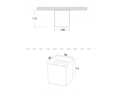 Накладной светильник Maytoni Slim C015CL-01B