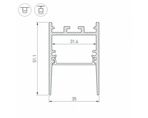 Профиль накладной Arlight SL-COMFORT 046317