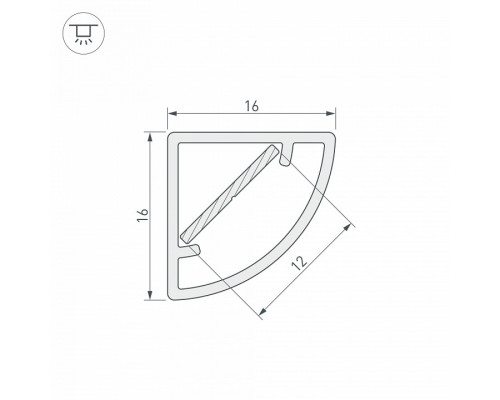 Профиль Arlight WPH-KANT-H16-2000 OPAL 023166