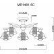 Люстра на штанге MyFar Lisa MR1481-5C