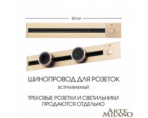 Трек встраиваемый Arte Milano Am-track-sockets 385205TBB/50 Gold