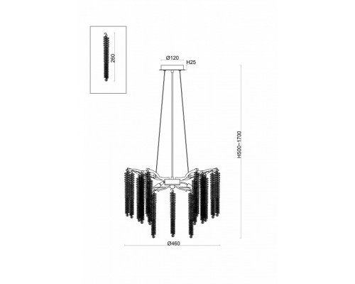 Подвесная люстра Freya Mineral FR1010PL-06G