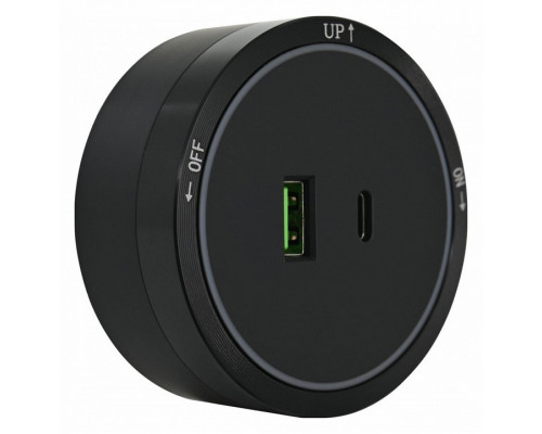 Розетка USB и type C на треке Arte Milano Am-track-sockets 380066TS LED/USB-Type-C Black