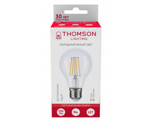 Лампа светодиодная Thomson Filament A60 E27 9Вт 6500K TH-B2331