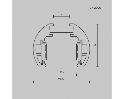 Трек подвесной Maytoni Busbar trunkings Exility TRXM034-R-412W