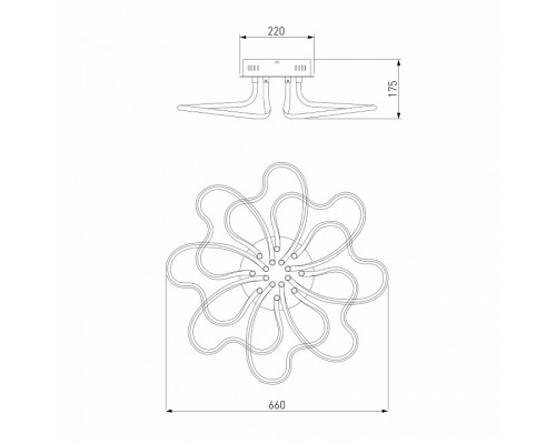 Потолочная люстра Eurosvet Floret 90235/8 белый Smart