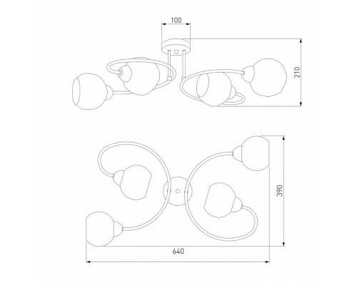 Потолочная люстра Eurosvet Tulia 30136/4 белый