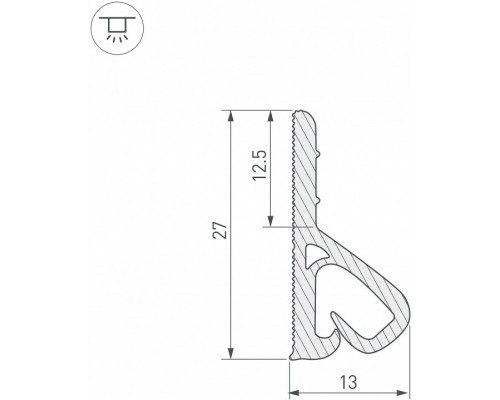 Профиль для контурной подсветки натяжного потолка Arlight  039518