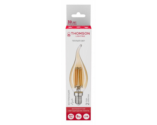 Лампа светодиодная Thomson Filament TAIL Candle E14 9Вт 2400K TH-B2119