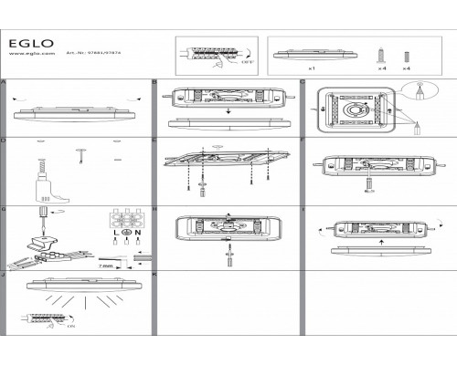 Накладной светильник Eglo ПРОМО Frania-S 97881