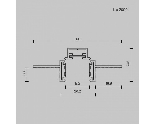 Трек встраиваемый Maytoni Busbar trunkings Exility TRXM034-422W