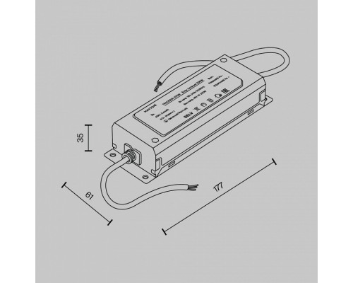 Блок питания с проводом Maytoni Power Supply Parity TRA130DR-200W