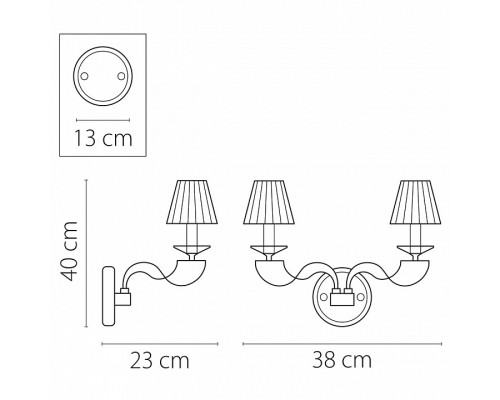 Бра Osgona Alveare 702624