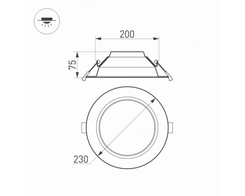 Встраиваемый светильник Arlight CYCLONE 022524(2)