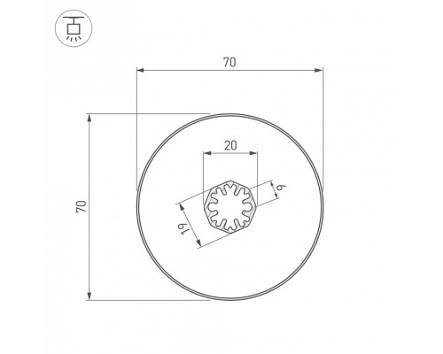 Профиль подвесной Arlight SL-ROUND 37770