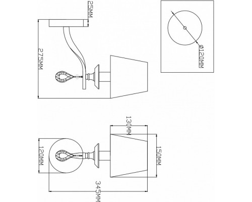 Бра Moderli Aerton V2530-1W