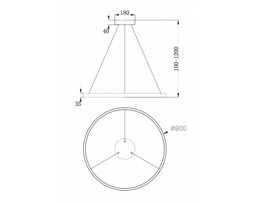 Подвесной светильник Maytoni Rim MOD058PL-L42BS4K