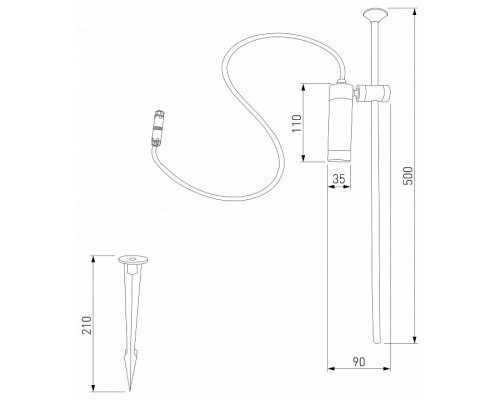 Наземный низкий светильник Elektrostandard Covert a066694