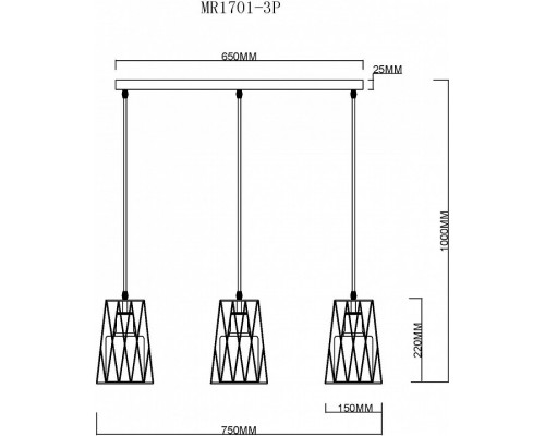 Подвесной светильник MyFar Scrum MR1701-3P