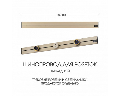 Трек накладной Arte Milano Am-track-sockets-39 392301TO/100 Gold