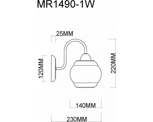 Бра MyFar Kris MR1490-1W