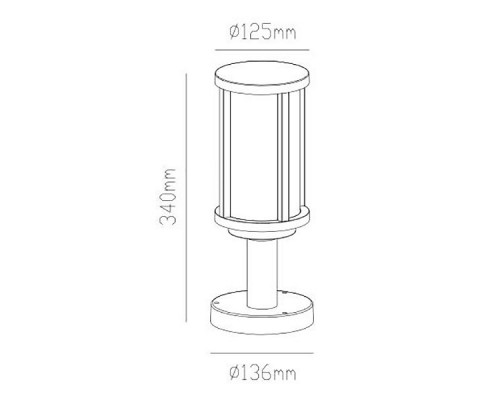 Наземный низкий светильник Arte Lamp Toronto A1036FN-1BK