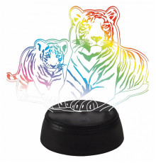 Зверь декоративный Uniel ULI-M508 RGB/3AA TIGER FAMILY/BLACK UL-00008403