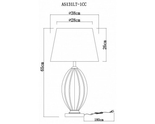 Настольная лампа декоративная Arte Lamp Baymont A5131LT-1CC