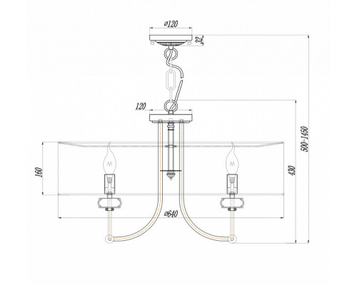 Подвесной светильник Maytoni Roma ARM006PL-08G