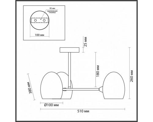 Люстра на штанге Lumion Kendall 6513/3C