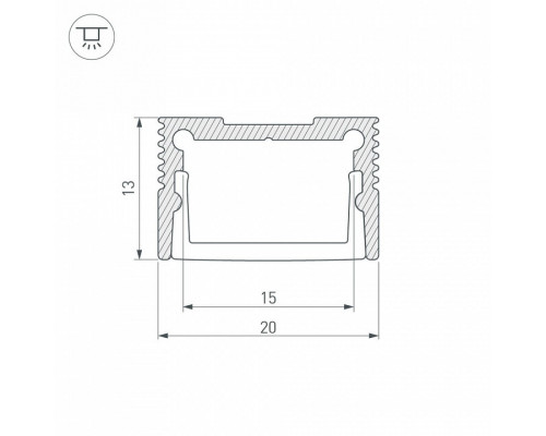 Профиль накладной Arlight SL-SLIM 037113