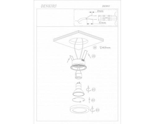 Встраиваемый светильник Denkirs DK3012 DK3012-AL