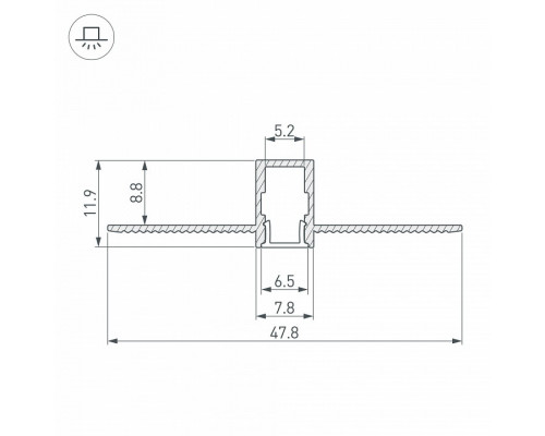 Профиль встраиваемый Arlight SL-LINIA 034986