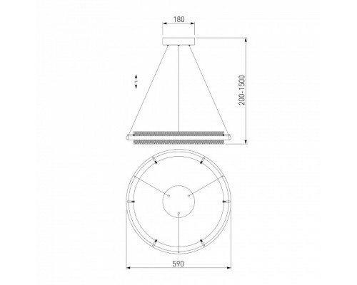 Подвесной светильник Eurosvet Imperio 90241/1 черный/ золото Smart