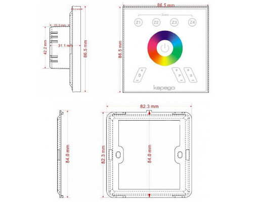 Контроллер-регулятор ЦТ и цвета RGB Deko-Light Rf 843020