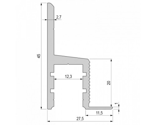 Профиль накладной Deko-Light ET-03-10 975485