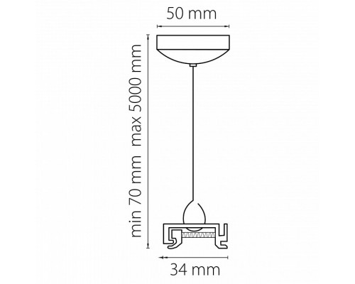 Подвес для трека Lightstar Barra 504196