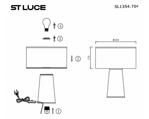 Настольная лампа декоративная ST-Luce Jackie SL1354.704.01