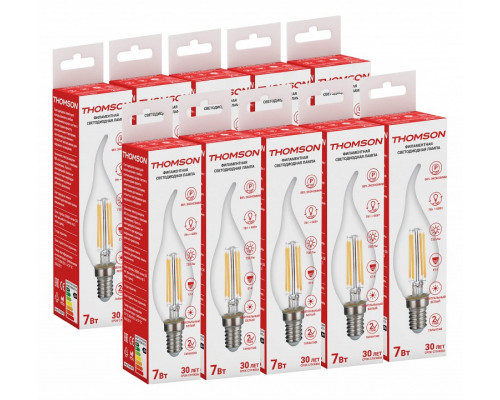 Лампа светодиодная Thomson Filament TAIL Candle E14 7Вт 4500K TH-B2076