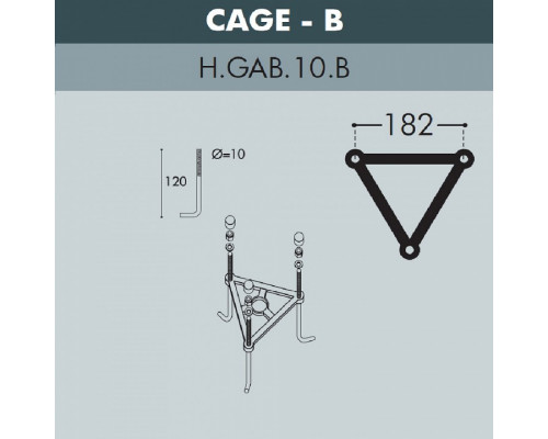 Наземный высокий светильник Fumagalli Saba K22.158.S20.AYF1R