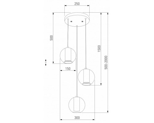 Подвесной светильник Eurosvet Cobble 50258/3 LED дымчатый/бирюзовый