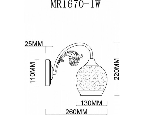 Бра MyFar Nika MR1670-1W