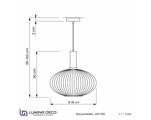 Подвесной светильник LUMINA DECO Floril LDP 1216-1 WT+BK