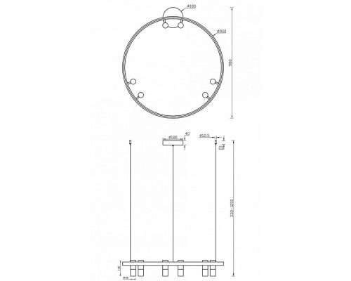 Подвесной светильник Maytoni Satellite MOD102PL-L42B