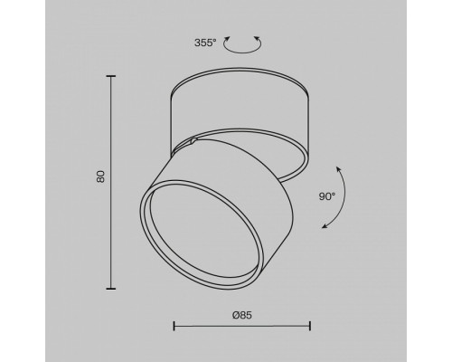 Накладной светильник Maytoni Onda C024CL-12W3K-B-1