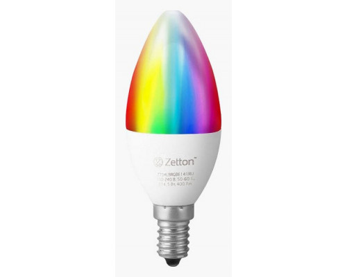 Лампа светодиодная с управлением через Wi-Fi Zetton Smart Wi-Fi Bulb E14 10Вт 6500K ZTSHLBRGBE141RU