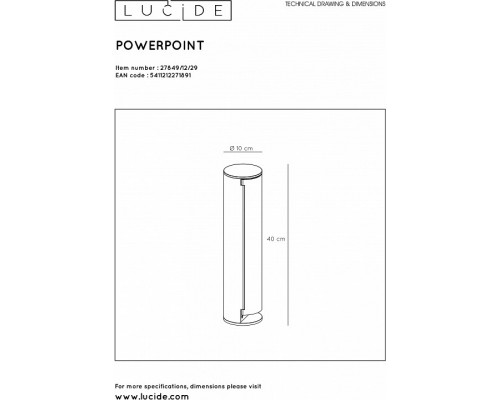 Блок розеток наземный Lucide Powerpoint 27849/12/29