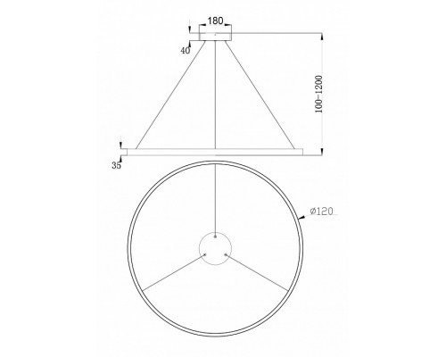 Подвесной светильник Maytoni Rim MOD058PL-L65BS4K