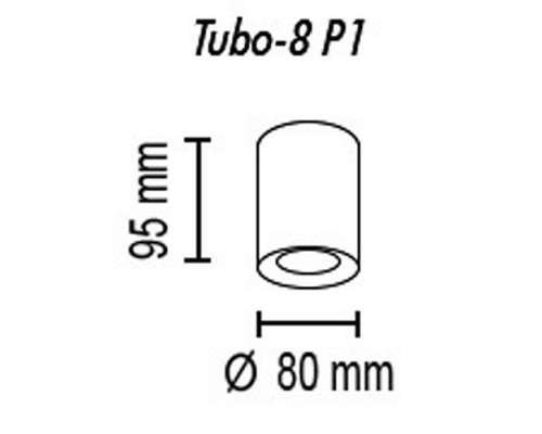 Накладной светильник TopDecor Tubo8 Tubo8 P1 20